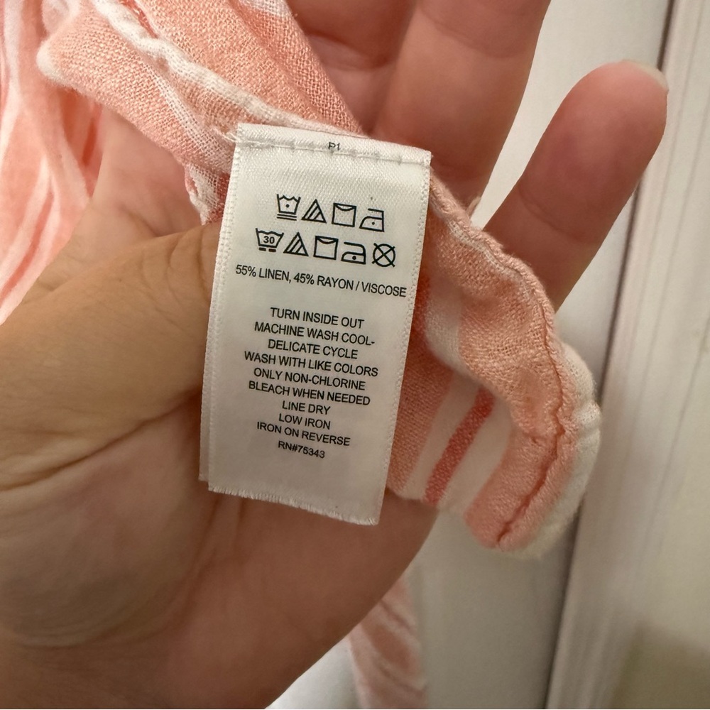 Cynthia Rowley Pink and White Striped Kimono/Cardigan - Picture 5 of 6